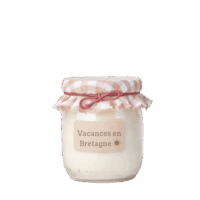 Bougie parfumée à la vanille Message Vacances en bretagne
