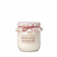 Bougie parfumée à la vanille Message Week-End en bretagne