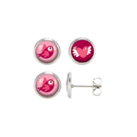 Puces d'oreilles oiseau coeur aile ❤️